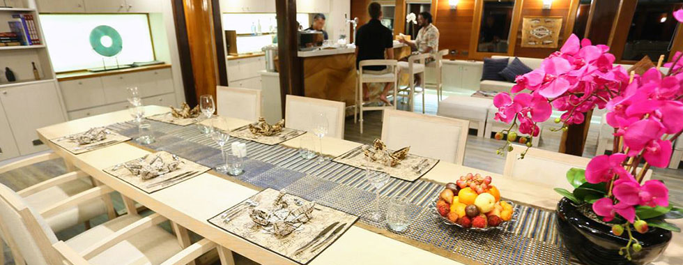The Ultimate Luxury Lamima Liveaboard - Dining Room